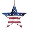 Designocracy Designocracy 99917-M Patriotic US Star Wooden Magnet Wall Decor 99917-M